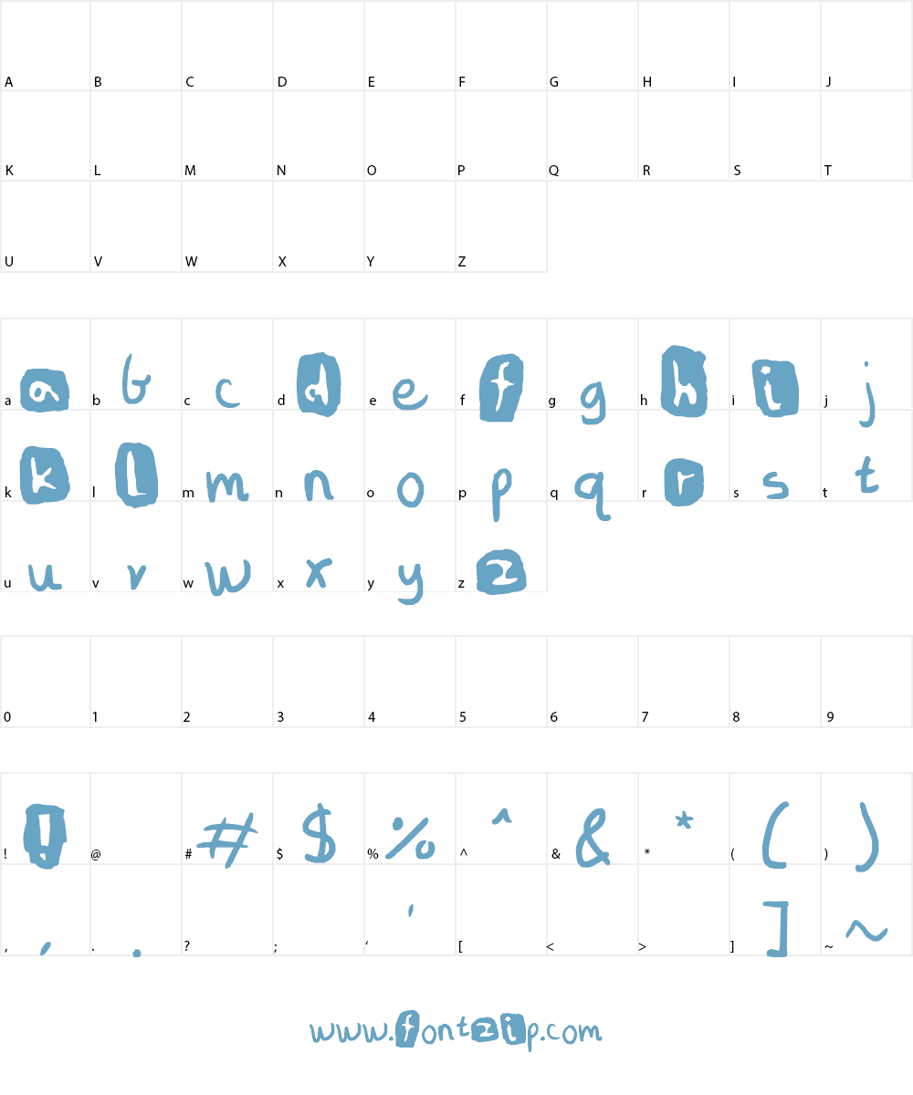 Don't Turn The Lights On! Font Character